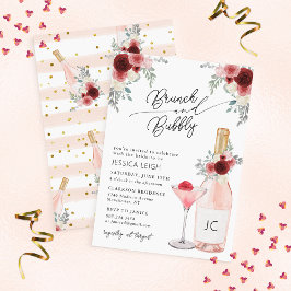 Brunch & Bubbly Prosecco Bridal Dusche Einladung