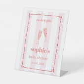 Brunch & Bubbly Red and Pink Wavy Cards & Geschenk Sockelschild (Vorderseite)