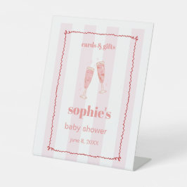 Brunch & Bubbly Red and Pink Wavy Cards & Geschenk Sockelschild