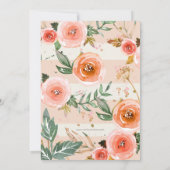 Brunch & Bubbly Rose Gold Glitzer Brautparty Einladung (Rückseite)