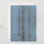 Brunch & Bubbly Rustic Dusty Blue Brautparty Einladung (Rückseite)