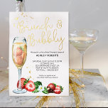 Brunch Bubbly Strawberry Champagne Brautparty Folieneinladung<br><div class="desc">Brunch & Bubbly Bridal Dusche Einladung mit Goldfolie - ideal für einen Brunch oder ein Party im Sommergarten. Das Design besticht durch eine Aquarellmalerei mit Erdbeeren, einem Glas Champagner und eleganten Goldhandschriften. Die Vorlage ist für Sie bereit, alle Einladungsdetails für Ihren eigenen Anlass zu personalisieren. Das Set steht Ihnen zur...</div>