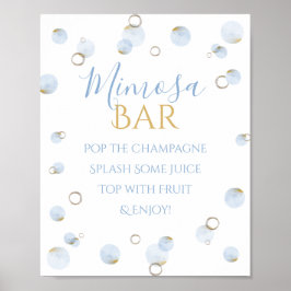 Brunch Bubbly und Baby Showdusche Mimosa Bar Poster