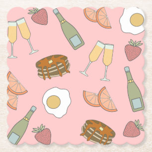 Brunch & Bubbly Untersetzer aus Papier