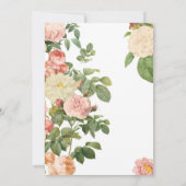 Brunch & Bubbly Vintages florales Brautparty Einladung (Rückseite)