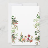 Brunch & Bubbly Weihnachtscocktail Brautparty Einladung (Rückseite)