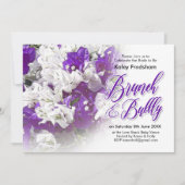 Brunch & Bubbly White Lila Wedding Einladung (Vorderseite)