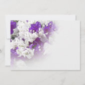 Brunch & Bubbly White Lila Wedding Einladung (Rückseite)