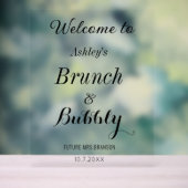 Brunch Bubbly Willkommen Schwarz-weiß Acrylschild (Neutral)