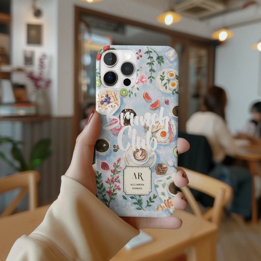 Brunch Club | Benutzerdefiniertes Monogramm Case-Mate iPhone Hülle