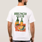 Brunch Club Retro Minimalist Foodie T-Shirt (Rückseite)