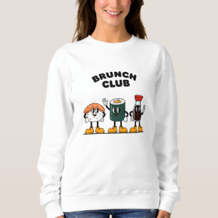 Brunch Club Retro Sushi & Sojasauce Cartoon Spaß Sweatshirt