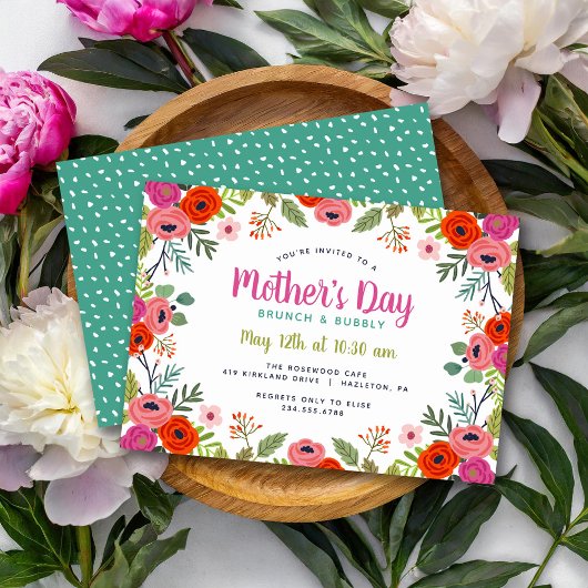 Brunch der blauen Mutter Einladung