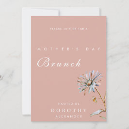 Brunch der Blumenmutter am Tag der Wasserfarbe Einladung