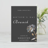 Brunch der Blumenmutter am Tag der Wasserfarbe Einladung (Stehend Vorderseite)