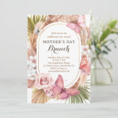 Brunch der Blumenmütter Einladung (Stehend Vorderseite)