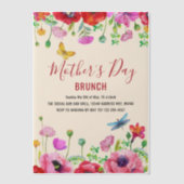 Brunch der Blumenmutter Pergament Einladungen (Vorderseite)