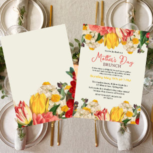 Brunch der Botanischen Blumenmutter am Tag der Mod Einladung