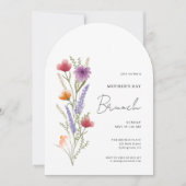 Brunch der einfachen Blumenmütter Einladung (Vorderseite)