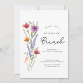 Brunch der einfachen Blumenmütter-Wildblume Einladung (Vorderseite)