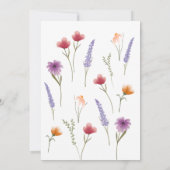 Brunch der einfachen Blumenmütter-Wildblume Einladung (Rückseite)