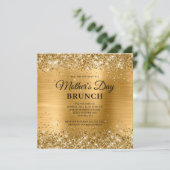 Brunch der Goldmedaille für Glitzer und Foil Mothe Einladung (Stehend Vorderseite)