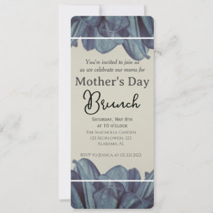 Brunch der personalisierten Mutter Blumenthema Einladung