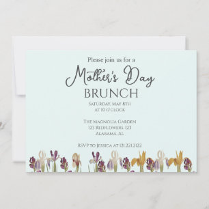 Brunch der personalisierten Mutter Blumenthema Einladung