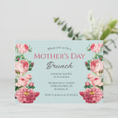 Brunch der personalisierten Mutter | Blumenthema Einladung (Stehend Vorderseite)