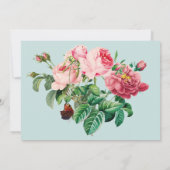 Brunch der personalisierten Mutter | Blumenthema Einladung (Rückseite)