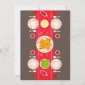 Brunch der personalisierten Mutter | Thema Lebensm Einladung (Rückseite)