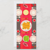 Brunch der personalisierten Mutter | Thema Lebensm Einladung (Rückseite)