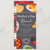 Brunch der personalisierten Mutter | Thema Lebensm Einladung (Vorne/Hinten)