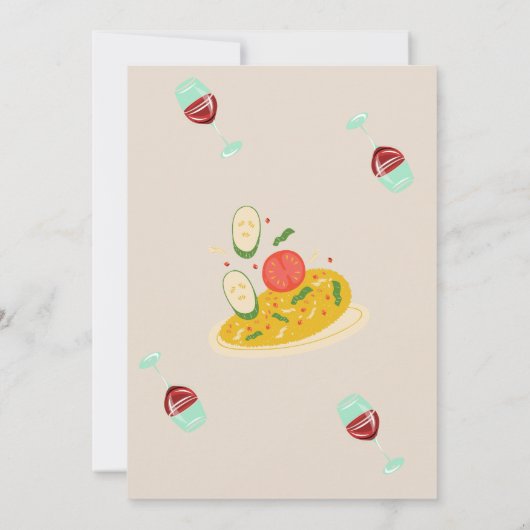 Brunch der personalisierten Mutter | Thema Lebensm Einladung (Rückseite)