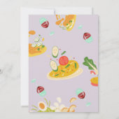 Brunch der personalisierten Mutter | Thema Lebensm Einladung (Rückseite)