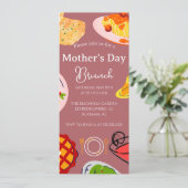 Brunch der personalisierten Mutter | Thema Lebensm Einladung (Stehend Vorderseite)