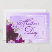 Brunch der romantischen Blumenmutter Einladung (Vorderseite)