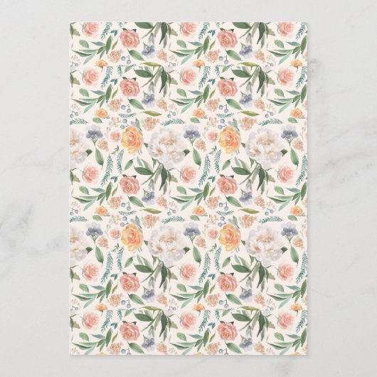 Brunch der Vintagen Blumenmutter Einladung (Rückseite)