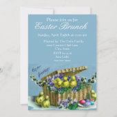 Brunch der Vintagen Osterkörbe Einladung (Vorderseite)