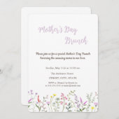 Brunch der Wildblume Einladung (Vorne/Hinten)