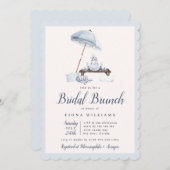 Brunch-Dusche am Strand Bridal Einladung (Vorne/Hinten)