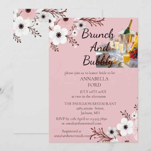 Brunch Einladung (Vorne/Hinten)