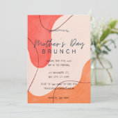 Brunch-Einladung für die Mutter Wasserfarbe Einladung (Stehend Vorderseite)