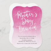 Brunch-Einladung für die Mutter Wasserfarbe Einladung (Vorne/Hinten)