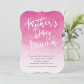 Brunch-Einladung für die Mutter Wasserfarbe Einladung (Stehend Vorderseite)