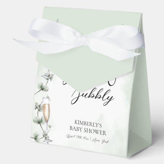 Brunch Eucalyptus Champagne Garden Baby Dusche Geschenkschachtel (Vorderseite)