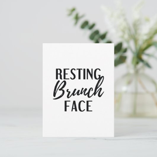 Brunch-Face Postkarte (Stehend Vorderseite)