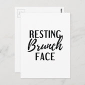Brunch-Face Postkarte (Vorne/Hinten)