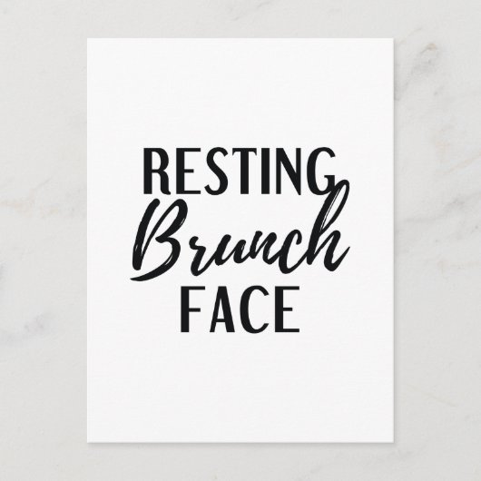 Brunch-Face Postkarte (Vorderseite)