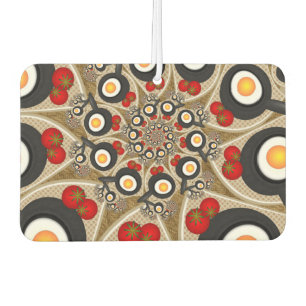 Brunch Fraktal Art Funny Food, Tomaten, Eier Autolufterfrischer